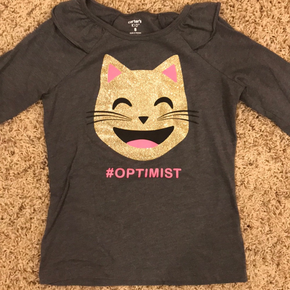 2 Girls Glitter Tees Size 8 - Picture 3 of 4